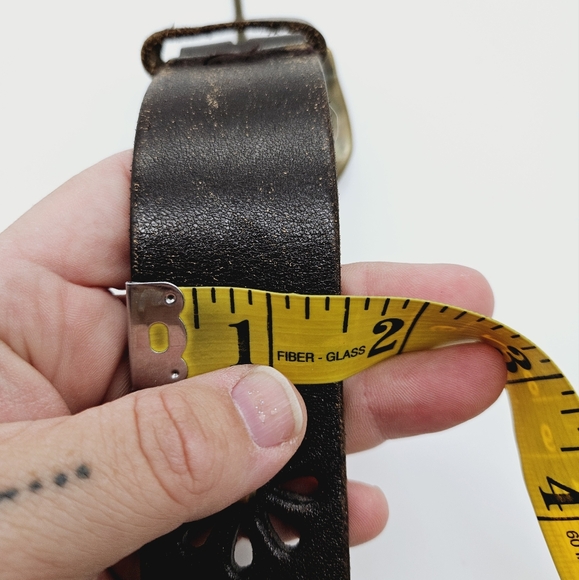 BLUENOTES | studded distressed leather belt S - Picture 4 of 5